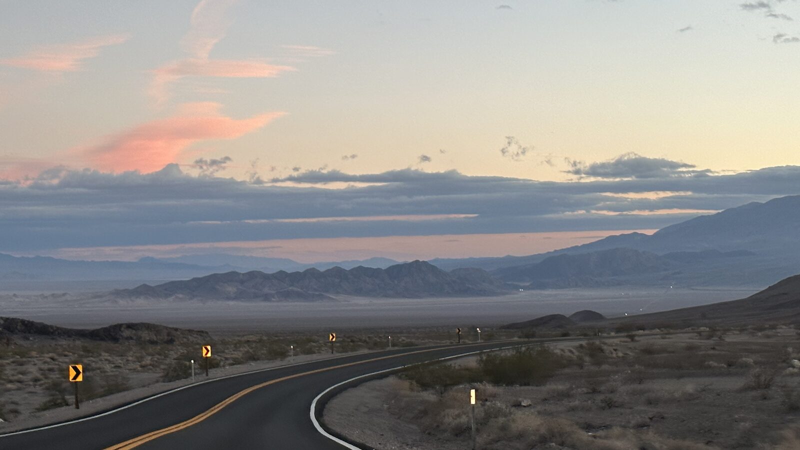 Desert Highway at Dusk