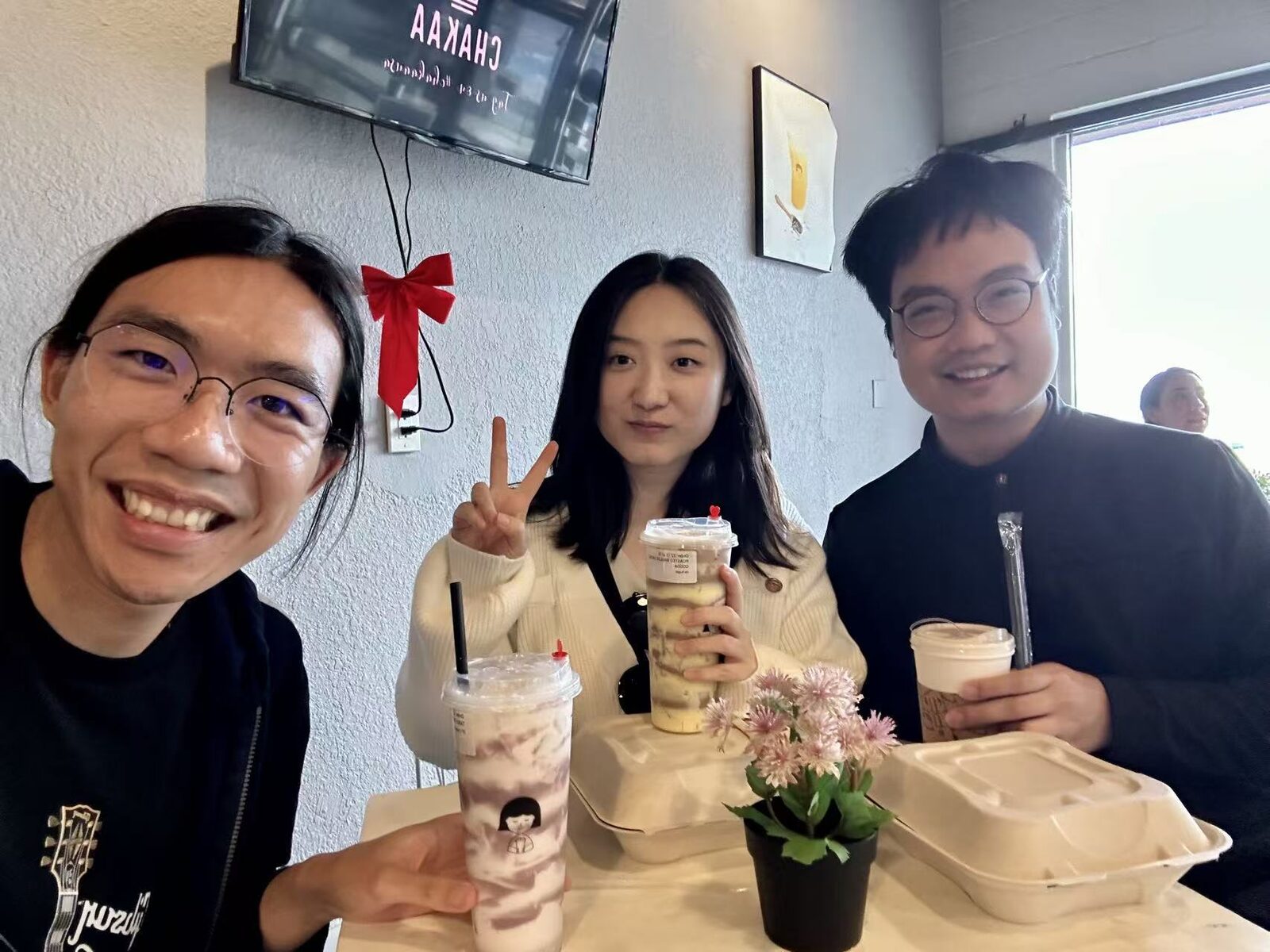Boba time with lab mates